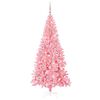 vidaXL Sapin de No&euml;l avec 300 LED avec support Rose 210 cm PVC