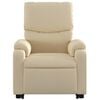 vidaXL Fauteuil inclinable de massage Cr&egrave;me Tissu