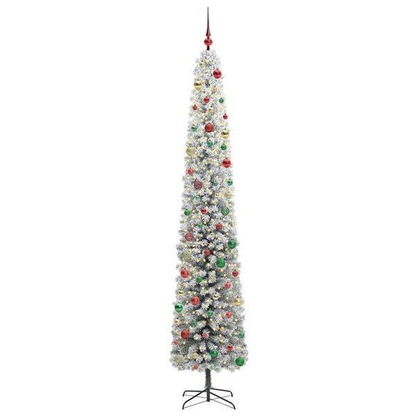vidaXL Sapin de Noël artificiel Vert 300 cm PVC et acier et plastique