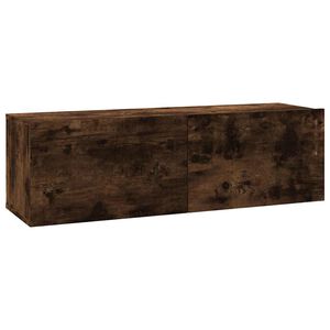 vidaXL Armoire murale TV Ch&ecirc;ne fum&eacute; 100x30x30 cm Bois d'ing&eacute;nierie