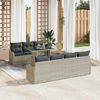 vidaXL Ensemble de canapé de jardin 8 pcs Gris clair Poly Rattan