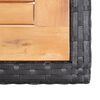 vidaXL Ensemble &agrave; manger d'ext&eacute;rieur 17 pcs avec coussins Rotin Noir