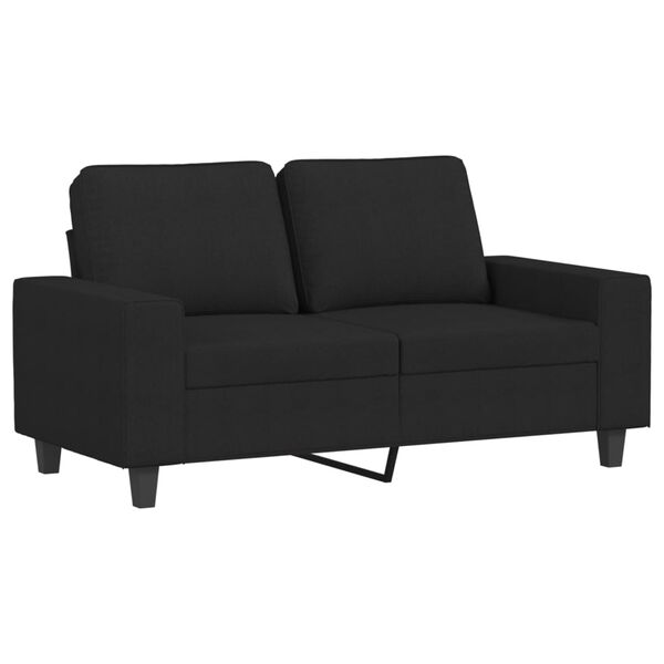 vidaXL Canap&eacute; &agrave; 2 places Noir 120 cm Tissu