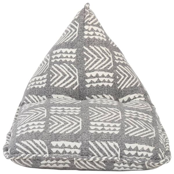 vidaXL Canap&eacute; pouf Gris Tissu Patchwork