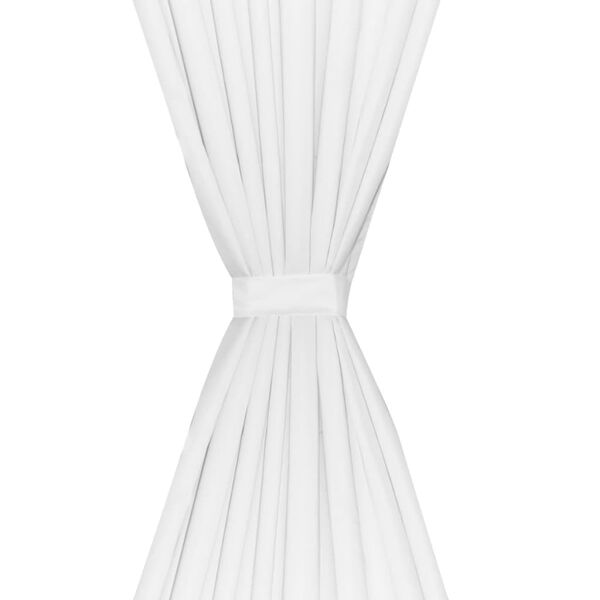 vidaXL Rideau occultant 2 pcs &agrave; double couche 140 x 245 cm Blanc