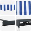 vidaXL Auvent r&eacute;tractable bleu et blanc 4x3 m tissu et aluminium