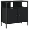 vidaXL Armoire lavabo de salle de bain noir 60x30x60 cm