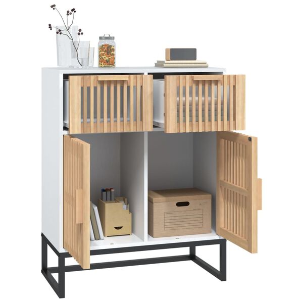 vidaXL Buffet blanc 60x30x75 cm bois d'ingénierie