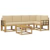vidaXL Ensemble de canap&eacute;s d'ext&eacute;rieur 6 pc Blanc et Beige