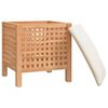 vidaXL Tabouret de salle de bain 48x47,5x52 cm Bois massif de noyer