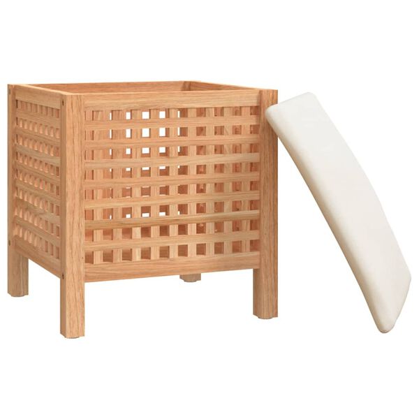 vidaXL Tabouret de salle de bain 48x47,5x52 cm Bois massif de noyer