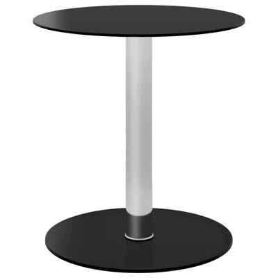 vidaXL Table basse Noir 40 cm Verre trempé