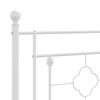 vidaXL Cadre de lit métal sans matelas et tête de lit blanc 100x200 cm