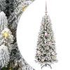 vidaXL Sapin de No&euml;l artificiel avec 150 LED avec support Blanc 120 cm