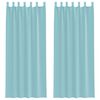 vidaXL Rideaux en voile avec boucles 2 pcs turquoise 140x260 cm