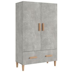 vidaXL Buffet haut Gris b&eacute;ton 70x31x115 cm Bois d'ing&eacute;nierie