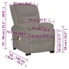 vidaXL Fauteuil de massage Gris clair Velours