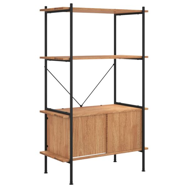 vidaXL &Eacute;tag&egrave;re &agrave; 4 niveaux armoire 80x40x130cm Acier bois d'ing&eacute;nierie