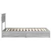 vidaXL Lit de Rangement Gris Sonoma 90 x 190 cm Bois d'ing&eacute;nierie