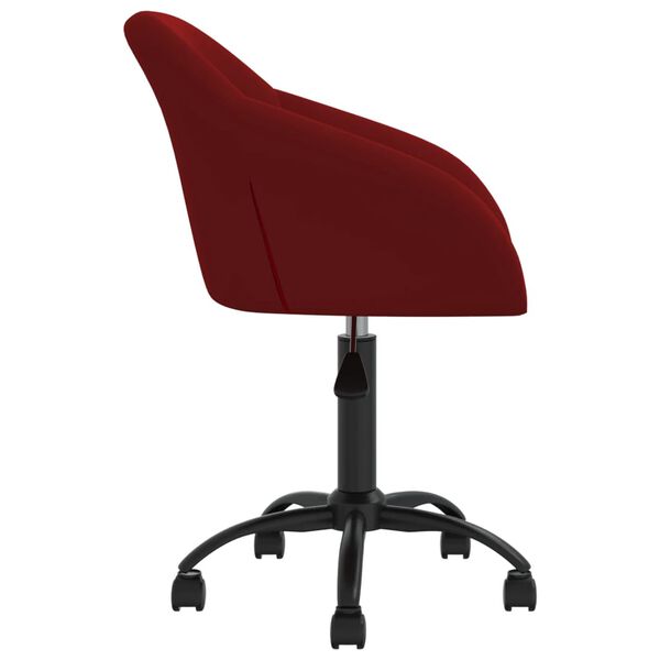 vidaXL Chaises &agrave; manger pivotantes lot de 6 rouge bordeaux velours