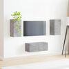 vidaXL Ensemble meuble TV 2 pcs Gris b&eacute;ton Bois d'ing&eacute;nierie