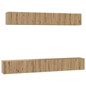 vidaXL Ensemble meuble TV 5 pc Ch&ecirc;ne artisanal Bois d'ing&eacute;nierie
