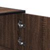vidaXL Buffet haut ch&ecirc;ne marron 68x35x106,5 cm bois ing&eacute;nierie m&eacute;tal
