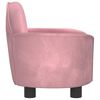vidaXL Lit pour chien rose 66x40x45 cm velours