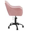 vidaXL Chaises pivotantes &agrave; manger lot de 2 rose velours