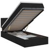 vidaXL Lit ottoman avec matelas Noir 90 x 200 cm Tissu