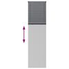 vidaXL Store de Fen&ecirc;tre avec des rideaux Gris fonc&eacute; Aluminium