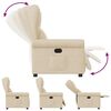 vidaXL Fauteuil inclinable Cr&egrave;me Tissu