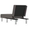 vidaXL Chaise longue gris similicuir
