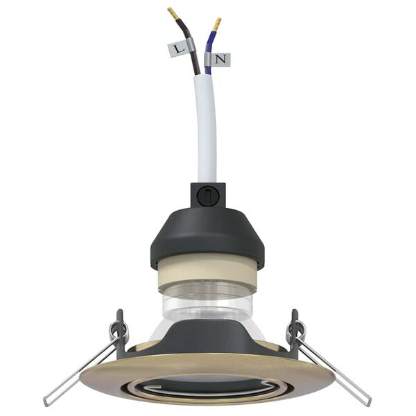 vidaXL Projecteur 24 pcs Laiton 9 x 9 x 2,5 cm M&eacute;tal