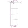 vidaXL Porte coulissante avec kit de quincaillerie 76x205 cm Verre ESG