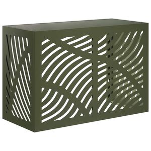 vidaXL Housse de climatiseur Vert olive 90 x 40 x 60 cm Acier