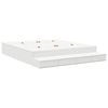 vidaXL Cadre de lit avec rangement Blanc 180 cm Bois d'ing&eacute;nierie