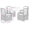 vidaXL Ensemble &agrave; manger de jardin avec coussins 5pcs Beige poly rotin