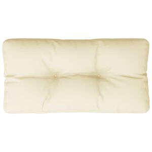 vidaXL Coussin de palette cr&egrave;me 70x40x12 cm tissu