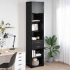 vidaXL Haut Armoire Ch&ecirc;ne noir 50 x 42,5 x 225 cm Bois d'ing&eacute;nierie
