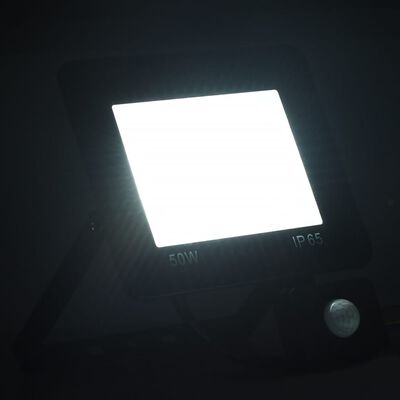 vidaXL Projecteur à LED avec capteur 50 W Blanc froid