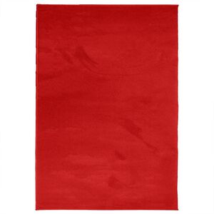 vidaXL Tapis OVIEDO &agrave; poils courts rouge 140x200 cm