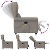 vidaXL Fauteuil de massage inclinable Taupe Tissu