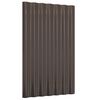 vidaXL Panneaux de toit 36 pcs Acier galvanisé Marron 60x36 cm