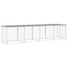 vidaXL Poulailler avec toit gris clair 403x98x90 cm acier galvanis&eacute;