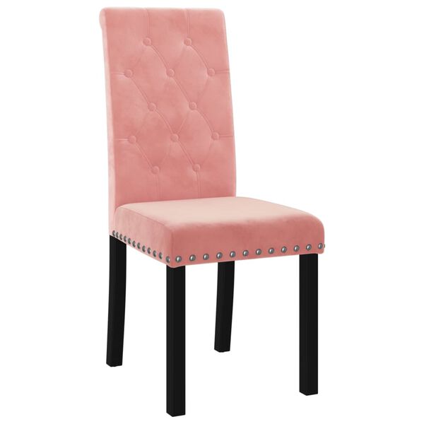 vidaXL Chaises &agrave; manger lot de 6 rose velours