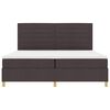 vidaXL Lit &agrave; ressorts avec matelas Marron fonc&eacute; 200 x 200 cm tissu