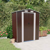vidaXL Abri de jardin Marron fonc&eacute; 192x108x223 cm Acier galvanis&eacute;