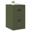 vidaXL Cabinet de Dossier avec tiroir Vert olive 44 x 50 x 106.5 cm