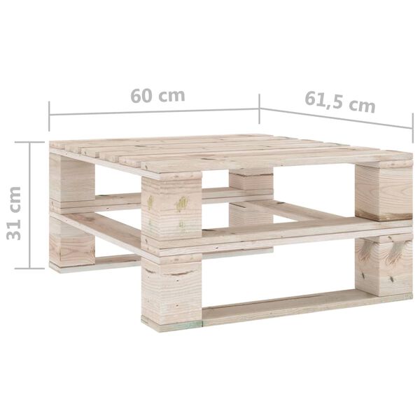 vidaXL Tables palette de jardin 2 pcs Bois de pin impr&eacute;gn&eacute;